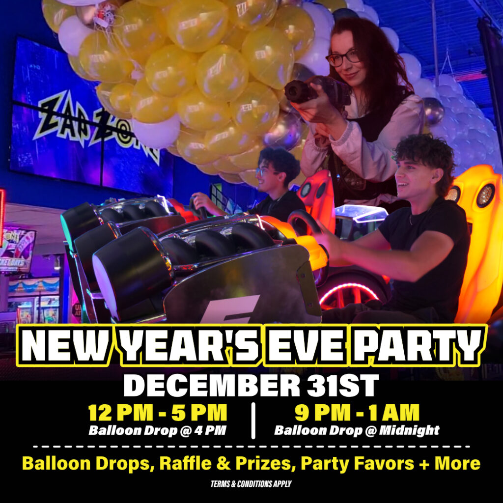 Best in Games Sterling Heights amusement center-indoor games-arcade games-family games-family events-attractions-43680 Van Dyke Avenue-Sterling Heights-Michigan 48314-New Years Eve Party-Balloon Drops-Raffle & Prizes-Party Favors