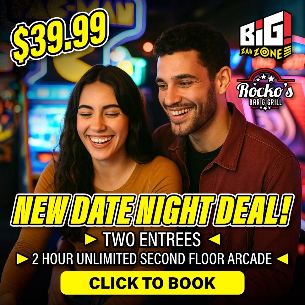 Best in Games Ypsilanti amusement center-indoor games-arcade games-family games-family events-attractions-4095 Carpenter Road-Ypsilanti-Michigan 48197-New Date Night Deal-Two Entrees-2 Hour Unlimited Second Floor Arcade